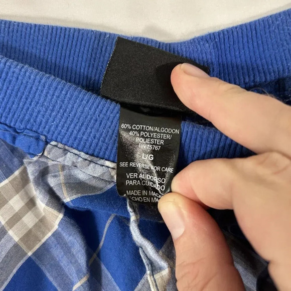 KU Jayhawks Sleep Pants Women's Small Blue Plaid Pull On Drawstring Cotton Blend - Picture 7 of 10